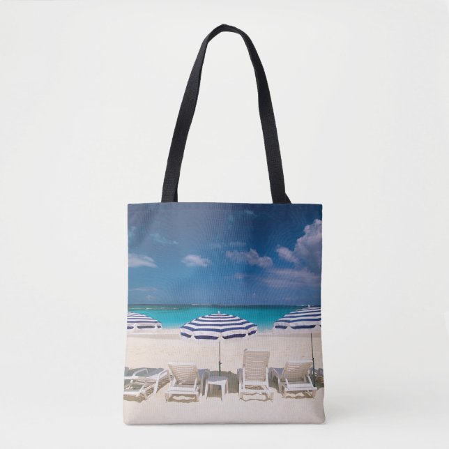 Tropical Beaches | Tropical Beach Anguilla Tote Bag (Front)