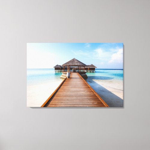 Tropical Beaches  Tropical Island Maldives Canvas Print