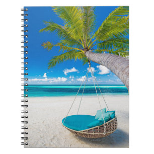 Tropical Beaches Tropical Landscape Beach Swing Notebook
