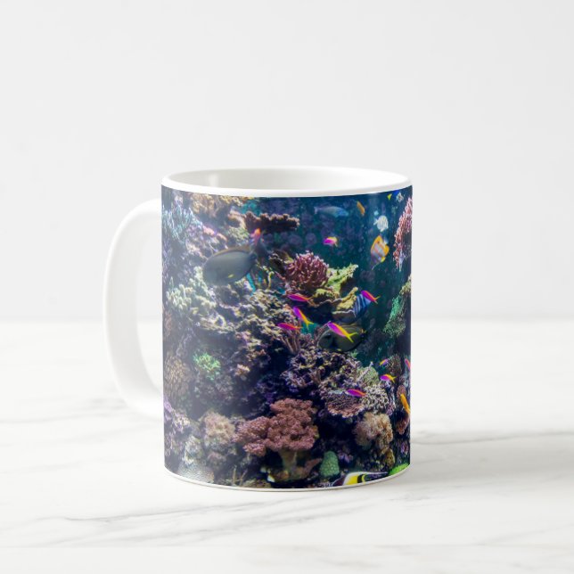 Tropical Beaches | Underwater Coral Reef Coffee Mug (Front Left)