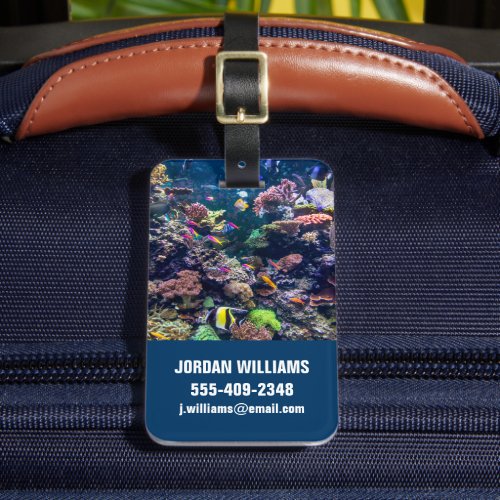 Tropical Beaches  Underwater Coral Reef Luggage Tag