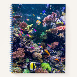 Tropical Beaches Underwater Coral Reef Notebook