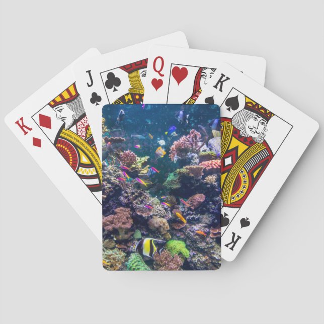 Tropical Beaches | Underwater Coral Reef Poker Cards (Back)