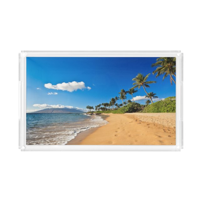 Tropical Beaches | Wailea, Maui, Hawaii Acrylic Tray (Front)