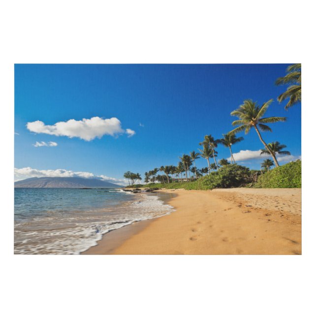 Tropical Beaches | Wailea, Maui, Hawaii Faux Canvas Print (Front)