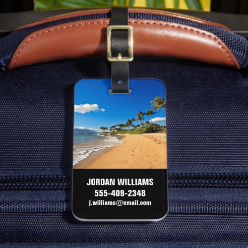 Tropical Beaches  Wailea Maui Hawaii Luggage Tag