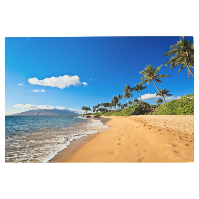 Tropical Beaches | Wailea, Maui, Hawaii Metal Print (Front)