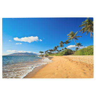 Tropical Beaches Wailea, Maui, Hawaii Metal Print