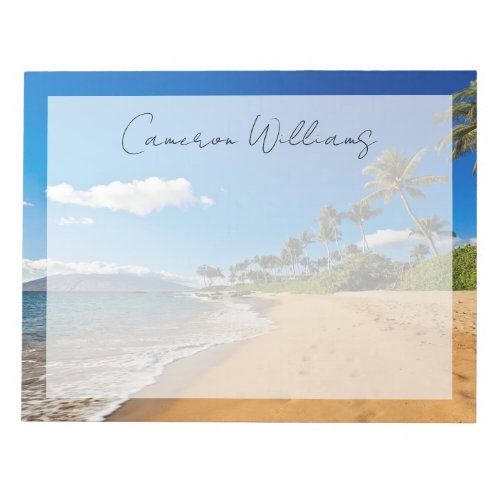 Tropical Beaches  Wailea Maui Hawaii Notepad