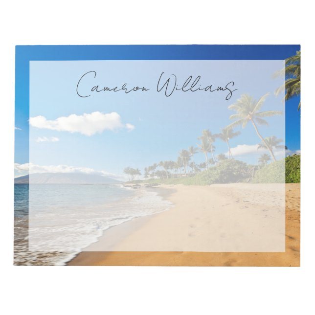 Tropical Beaches | Wailea, Maui, Hawaii Notepad (Front)