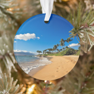 Tropical Beaches   Wailea, Maui, Hawaii Ornament