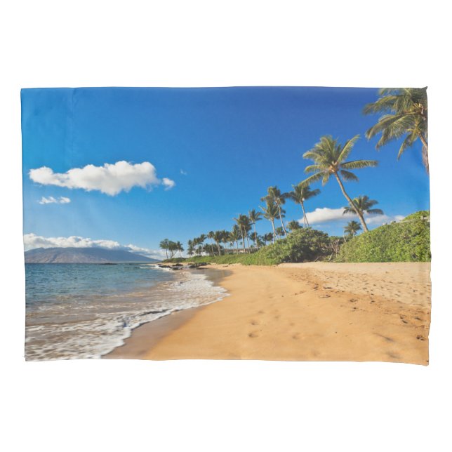 Tropical Beaches | Wailea, Maui, Hawaii Pillow Case (Front)