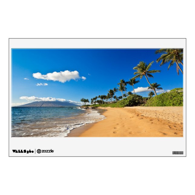 Tropical Beaches | Wailea, Maui, Hawaii Wall Decal (Front)