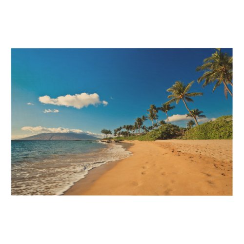 Tropical Beaches  Wailea Maui Hawaii Wood Wall Art