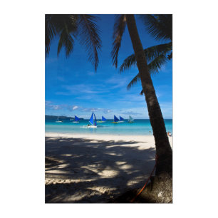 Tropical Beaches   White Beach Boracay Philippines Acrylic Print