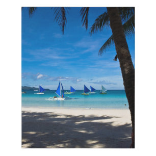Tropical Beaches   White Beach Boracay Philippines Faux Canvas Print