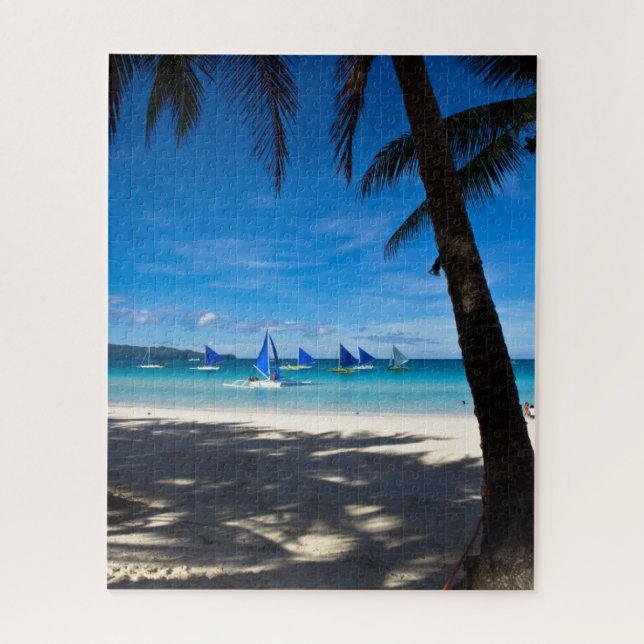 Tropical Beaches | White Beach Boracay Philippines Jigsaw Puzzle (Vertical)