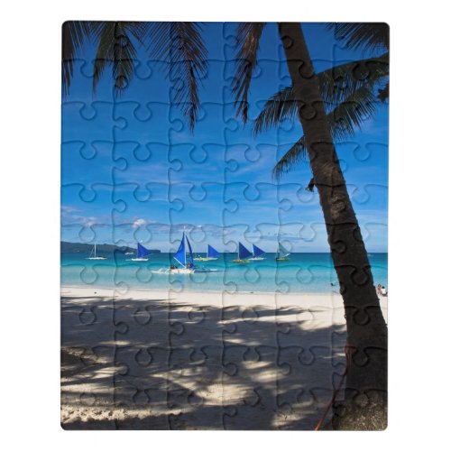 Tropical Beaches  White Beach Boracay Philippines Jigsaw Puzzle