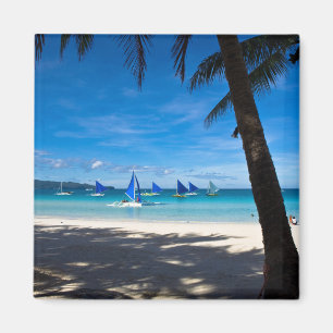 Tropical Beaches White Beach Boracay Philippines Magnet