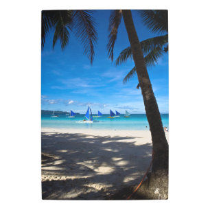 Tropical Beaches   White Beach Boracay Philippines Metal Print