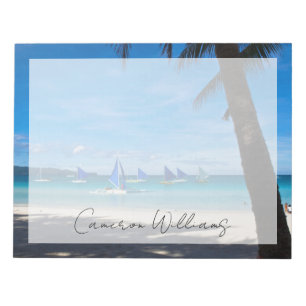 Tropical Beaches White Beach Boracay Philippines Notepad