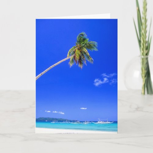 Tropical Beaches  White Beach Phillipines Card