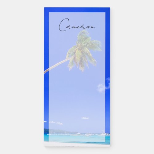 Tropical Beaches  White Beach Phillipines Magnetic Notepad