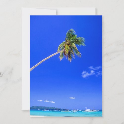 Tropical Beaches  White Beach Phillipines Thank You Card