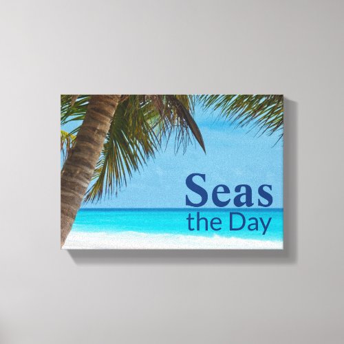 Tropical beautiful beach scene Seas the Day Canvas Print