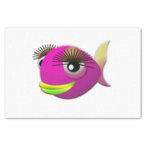 Tropical beautiful pink girl fish tissue paper