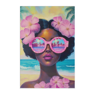 Tropical Beauty in Pink Shades Acrylic Print
