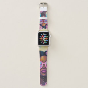 Tropical Beauty in Pink Shades Apple Watch Band