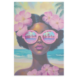 Tropical Beauty in Pink Shades Gallery Wrap