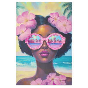 Tropical Beauty in Pink Shades Metal Print