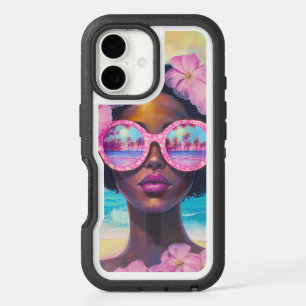 Tropical Beauty in Pink Shades iPhone 16 Case