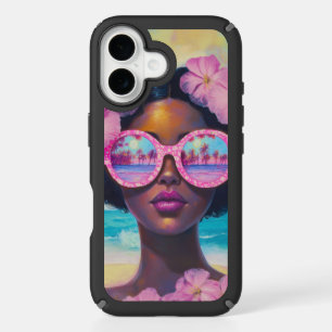 Tropical Beauty in Pink Shades iPhone 16 Case