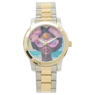 Tropical Beauty in Pink Shades Watch