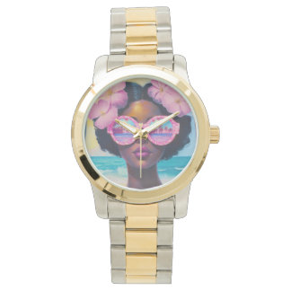 Tropical Beauty in Pink Shades Watch