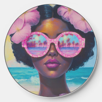 Tropical Beauty in Pink Shades Wireless Charger