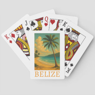 Tropical Belize Beach Caribbean Vacation Poker Cards