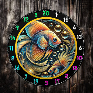 Tropical Betta Splash Dartboard Design