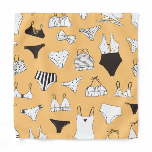 Tropical Bikini: Hand-Drawn Summer Pattern Bandana