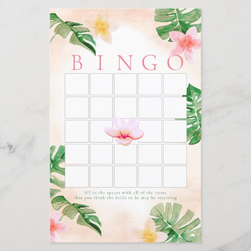 Tropical Bingo Shower Game