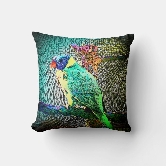 Tropical Bird 1Design Throw Pillow (Front)