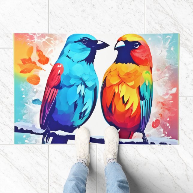 Tropical Bird Lovers Doormat (Indoor)