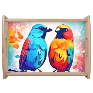 Tropical Bird Lovers Serving Tray