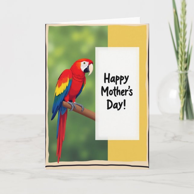 Tropical Bird Mothers Day Card (Front)