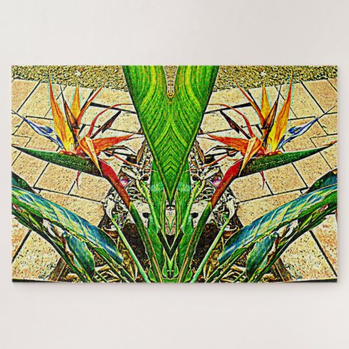 TROPICAL BIRD OF PARADISE BLOOMS JIGSAW PUZZLE