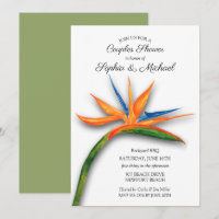 Tropical Bird of Paradise Couples Bridal Shower
