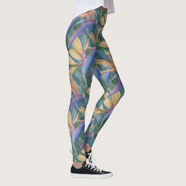 TROPICAL BIRD OF PARADISE | FLORAL LEGGINGS (Right)